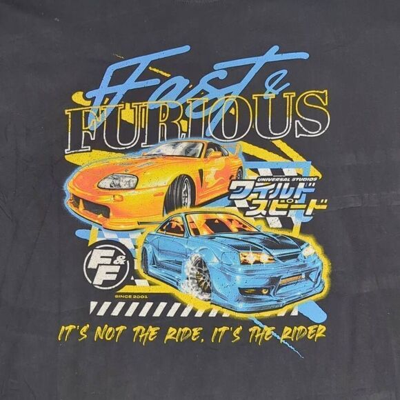 Universal Studios Fast & Furious Tokyo Drift Ride Black T-Shirt Men’s XL - Picture 4 of 6